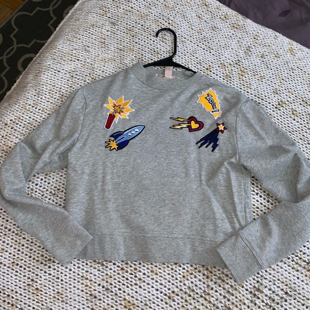 Forever 21 Contemporary Vintage Patch Sweater SM